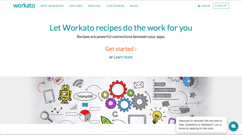 Workato Home Page 2015
