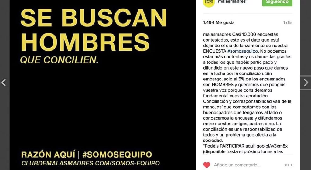 Captura Se buscan hombres Instagram