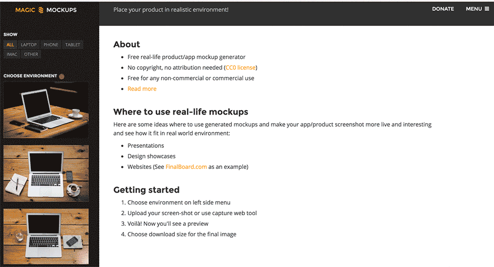 Magicmockups en acción